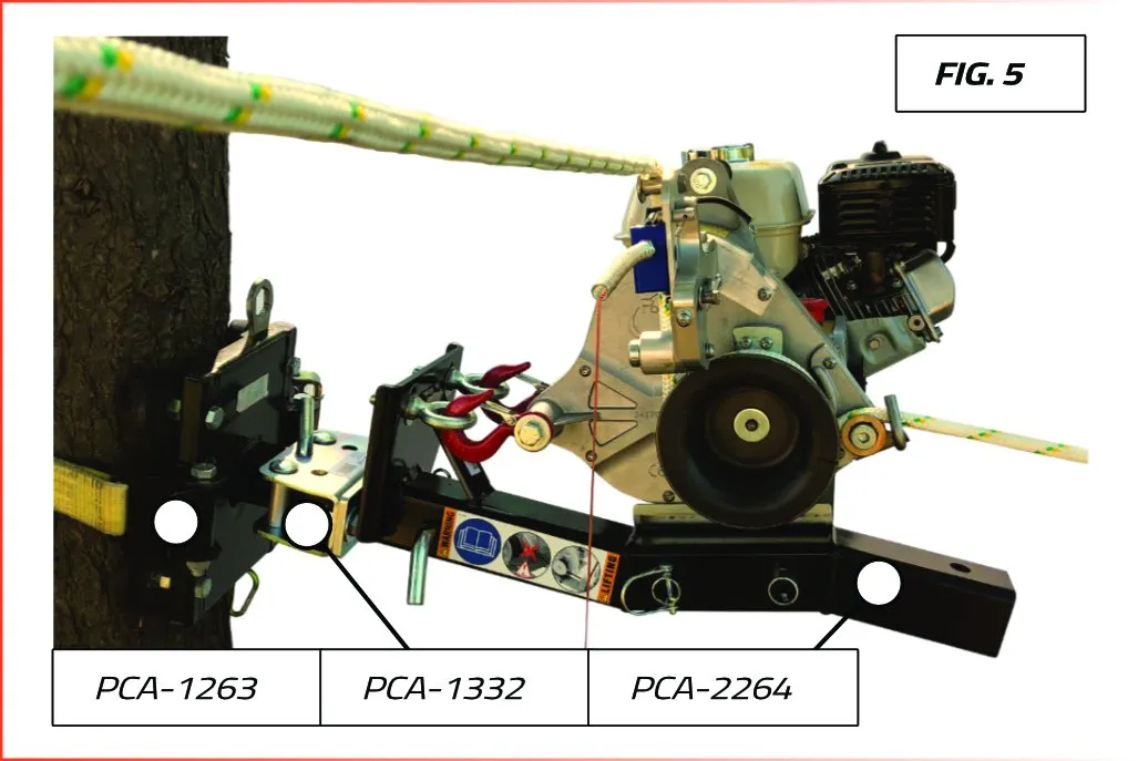 Portable Winch ancrage pivotant tire verticale acier