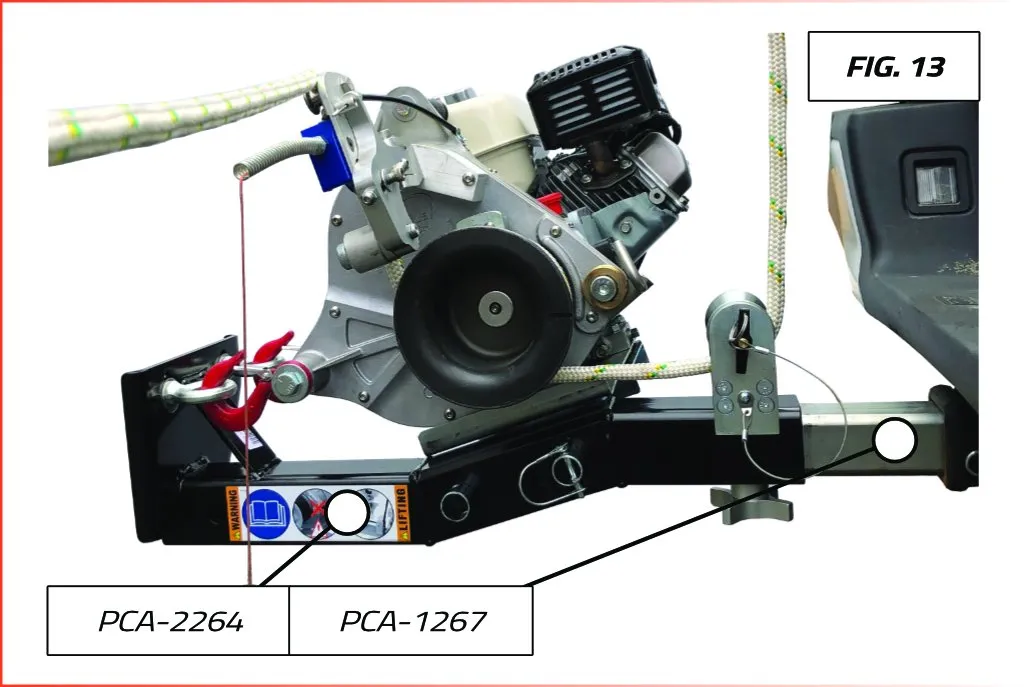 Portable Winch PCA-2264 support treuil vertical PCH2000