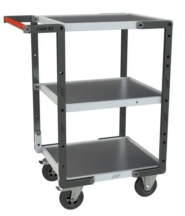 Fimm Flatpack servante 3 plateaux tôle 250 kg galva