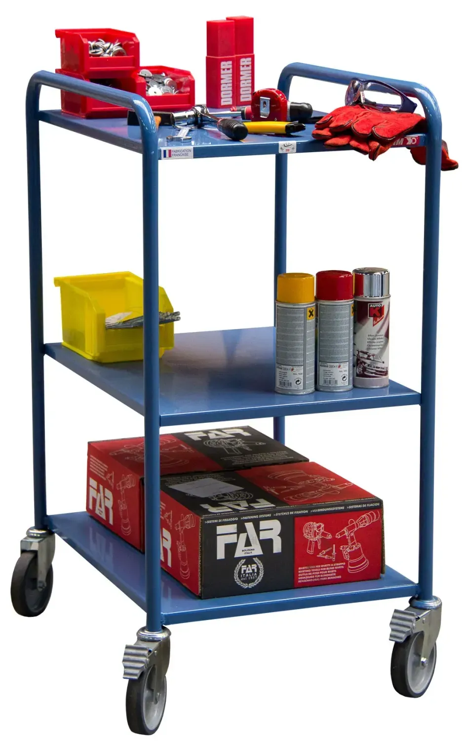 Fimm petite 3 plateaux servante 250 kg tôle