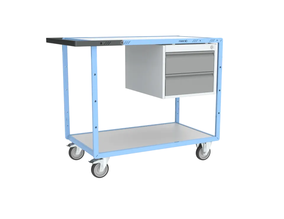Fimm Servante établi 1 bloc 2 tiroirs 250 kg