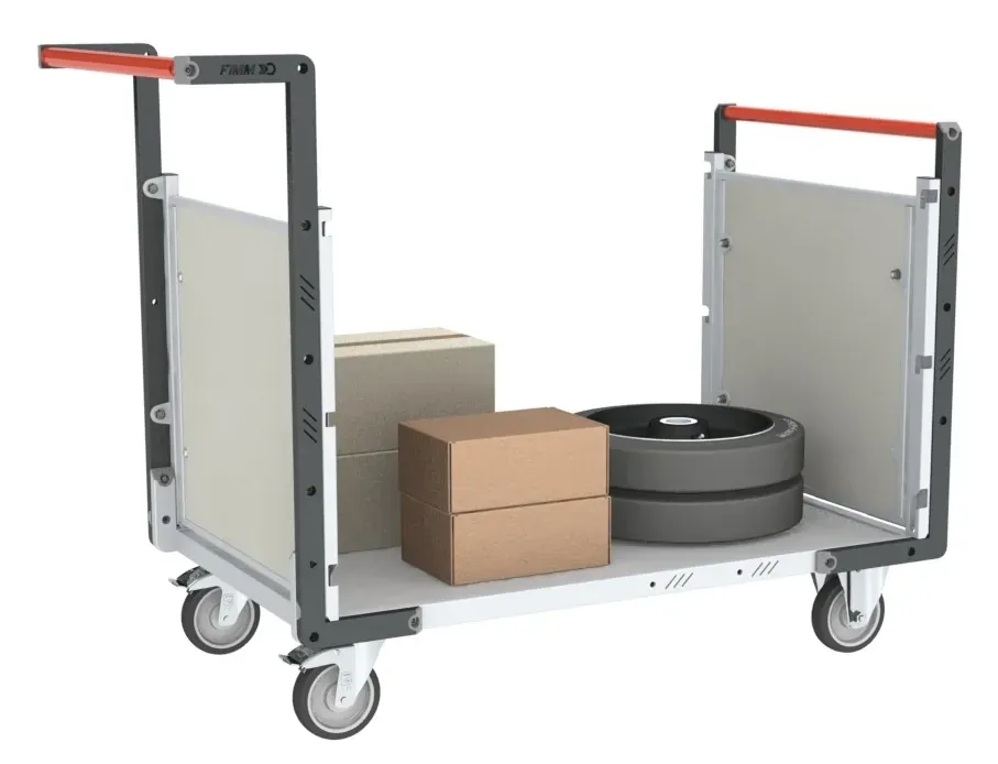 Fimm PP alvéolaire chariot 2 dossiers plateau bois 250 kg