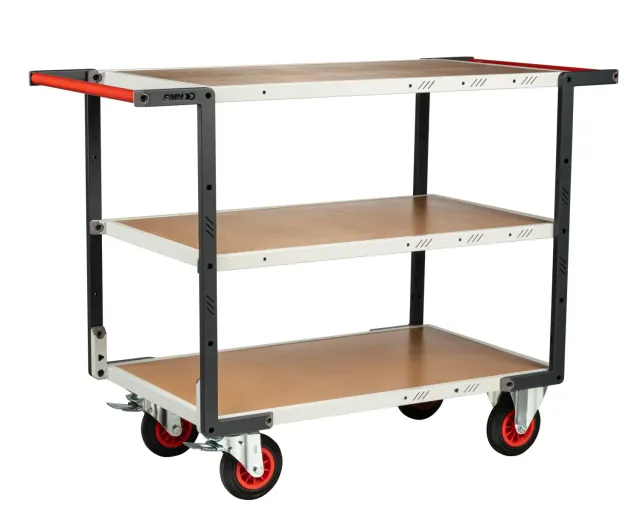 Fimm Servante Flatpack 3 Plateaux Médium 400 kg doubles poignées