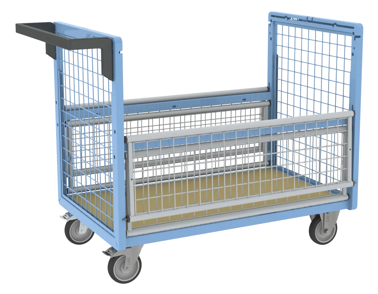 Fimm chariot conteneur grillagé sans toit 500 kg