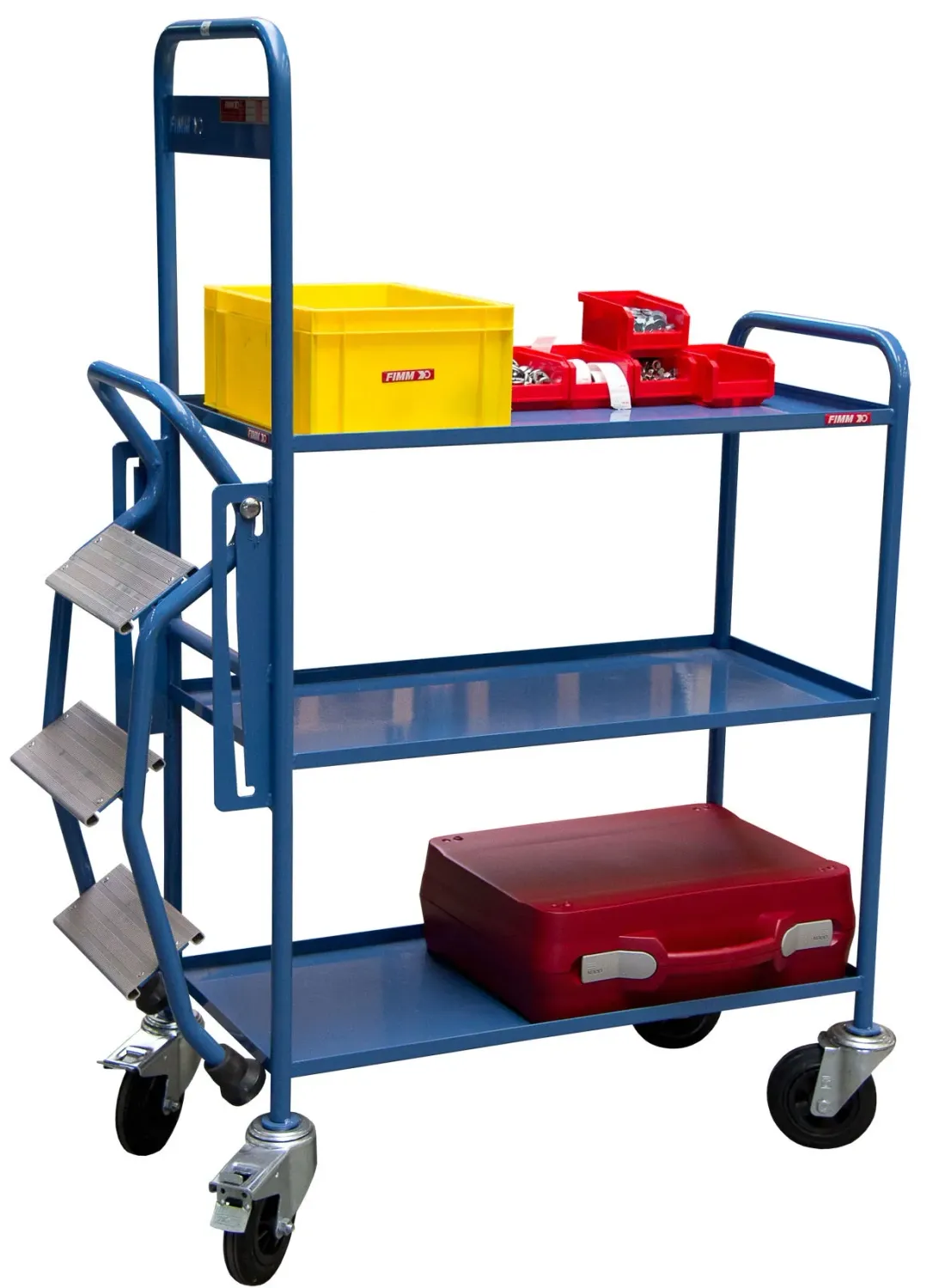 Fimm servante escabeau 3 plateaux tôle 250 kg