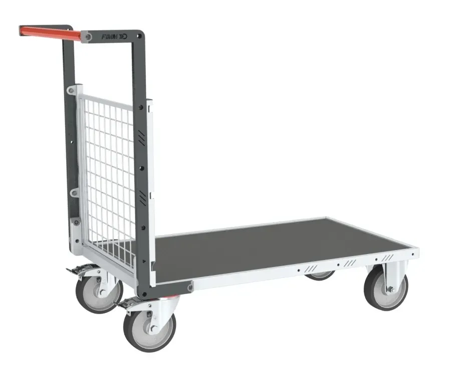 Fimm chariot grillagé 500 kg plateau bois antidérapant