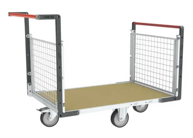 Fimm chariot grillagé 2 dossiers bois 1200x800 mm 500 kg