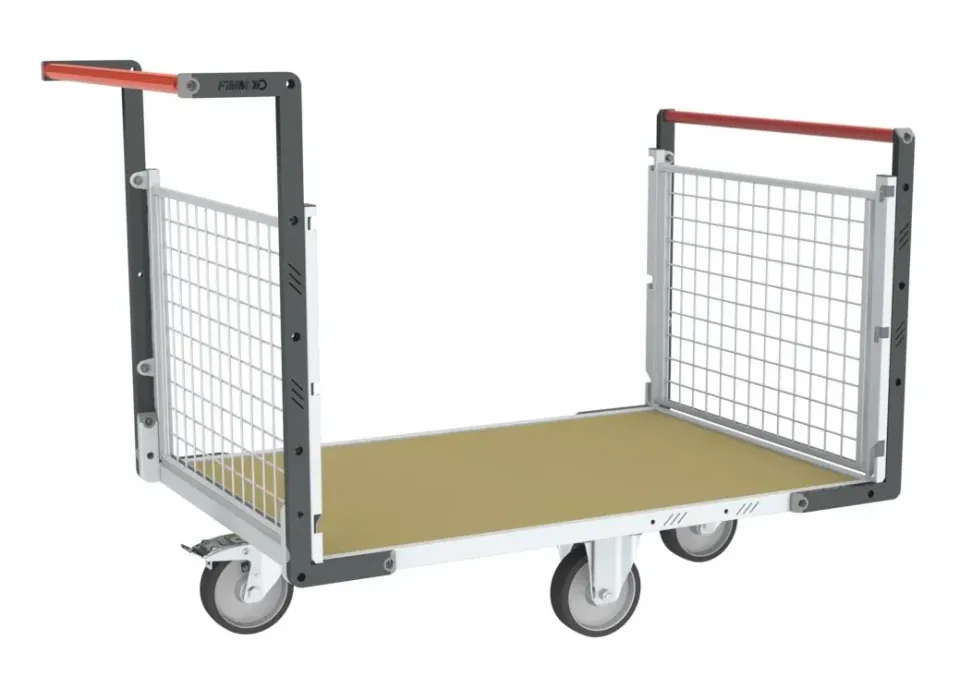 Fimm chariot grillagé 2 dossiers bois 1200x800 mm 500 kg