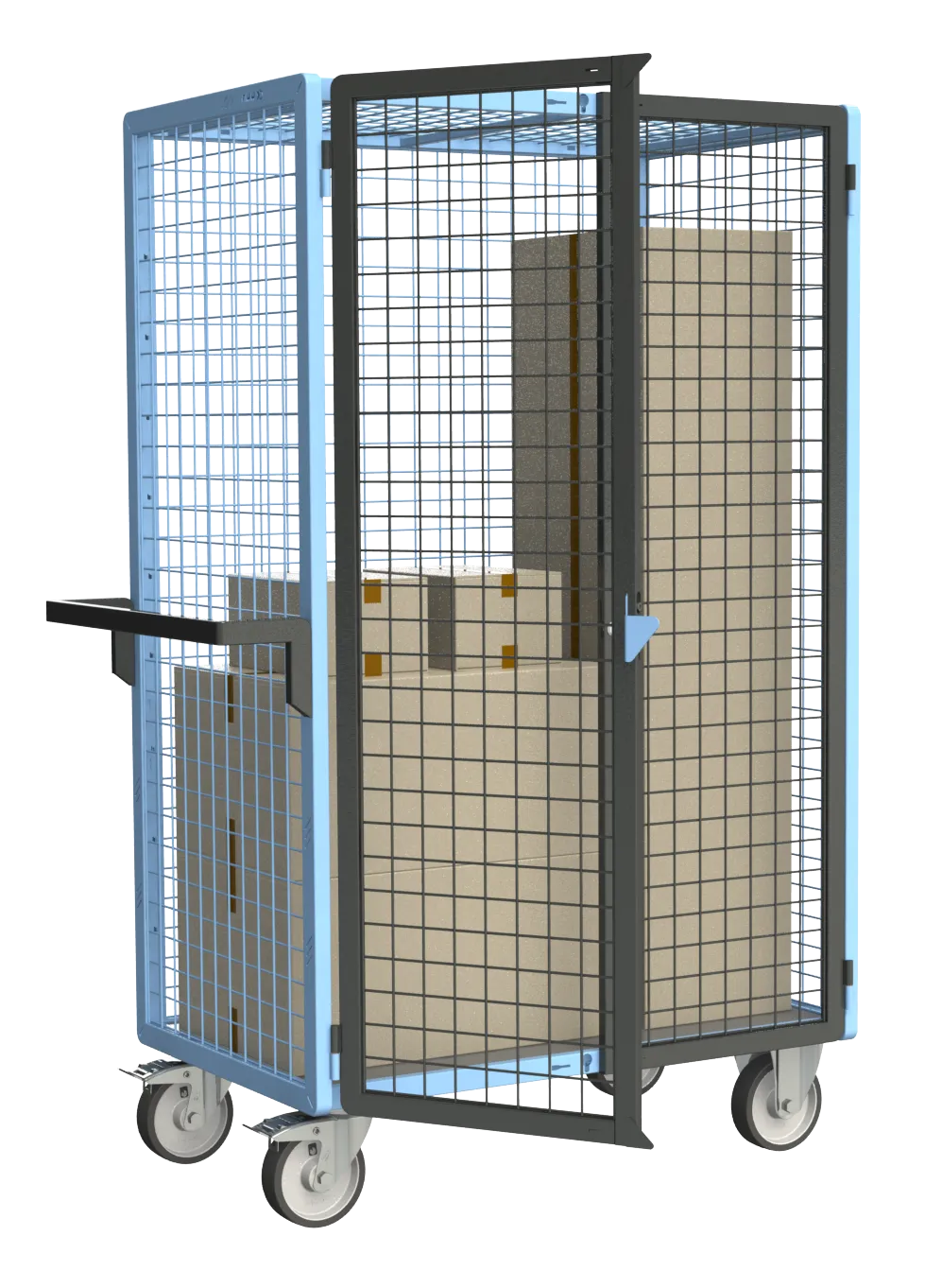 Fimm servante grillagée 4 côtés 500 kg verrouillable galva