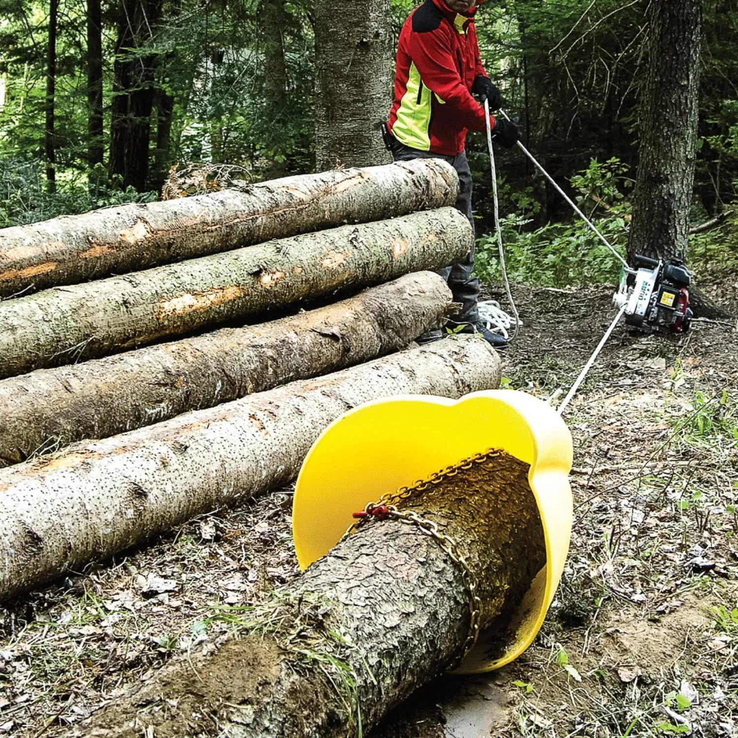 Portable Winch étrangleur forestier chaîne ou synthétique 2,1 m