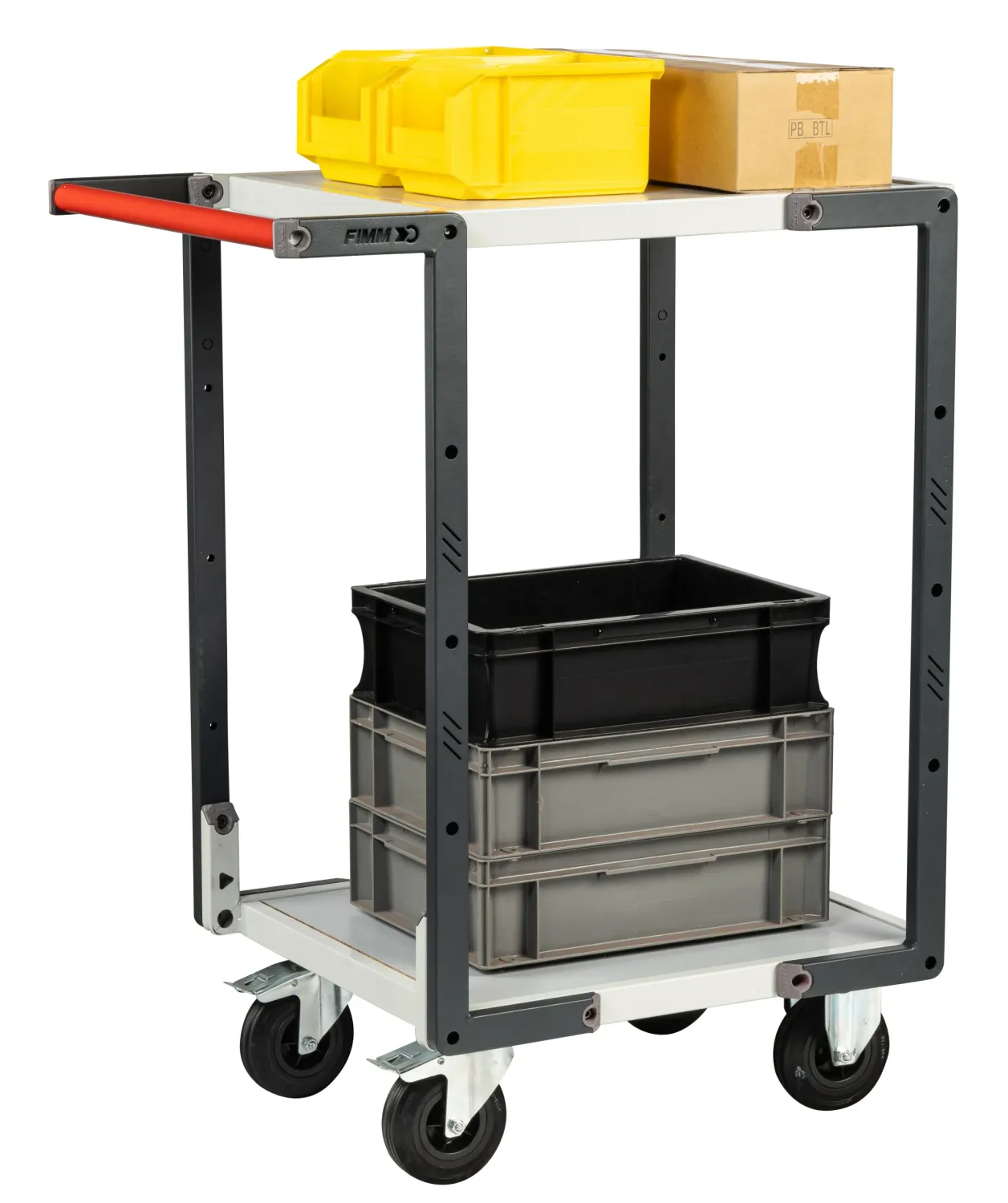 Fimm Flatpack servante 2 plateaux mélaminé 250 kg