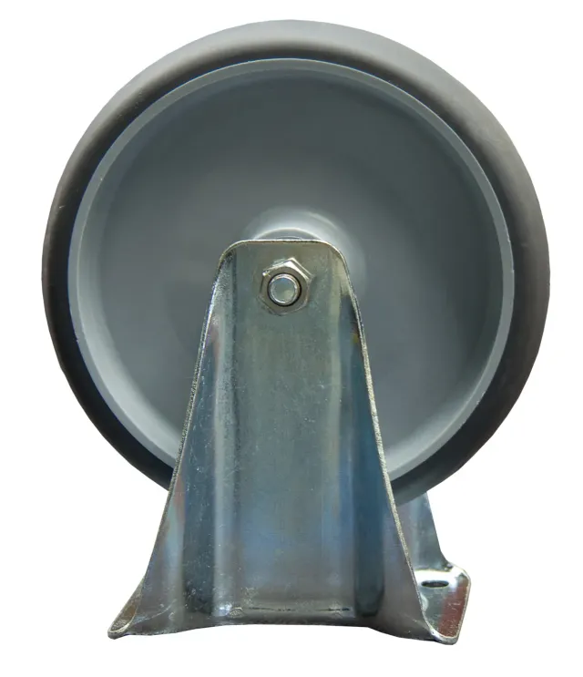 Fimm roues TPE Ø 200 mm chariot 2 fixes + 2 freinées