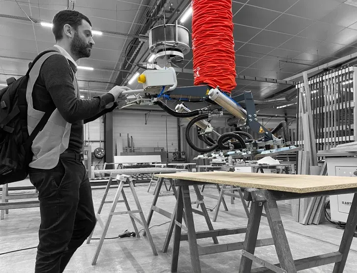 LIFTOP ERGO BOIS Tube de levage panneaux par vide
