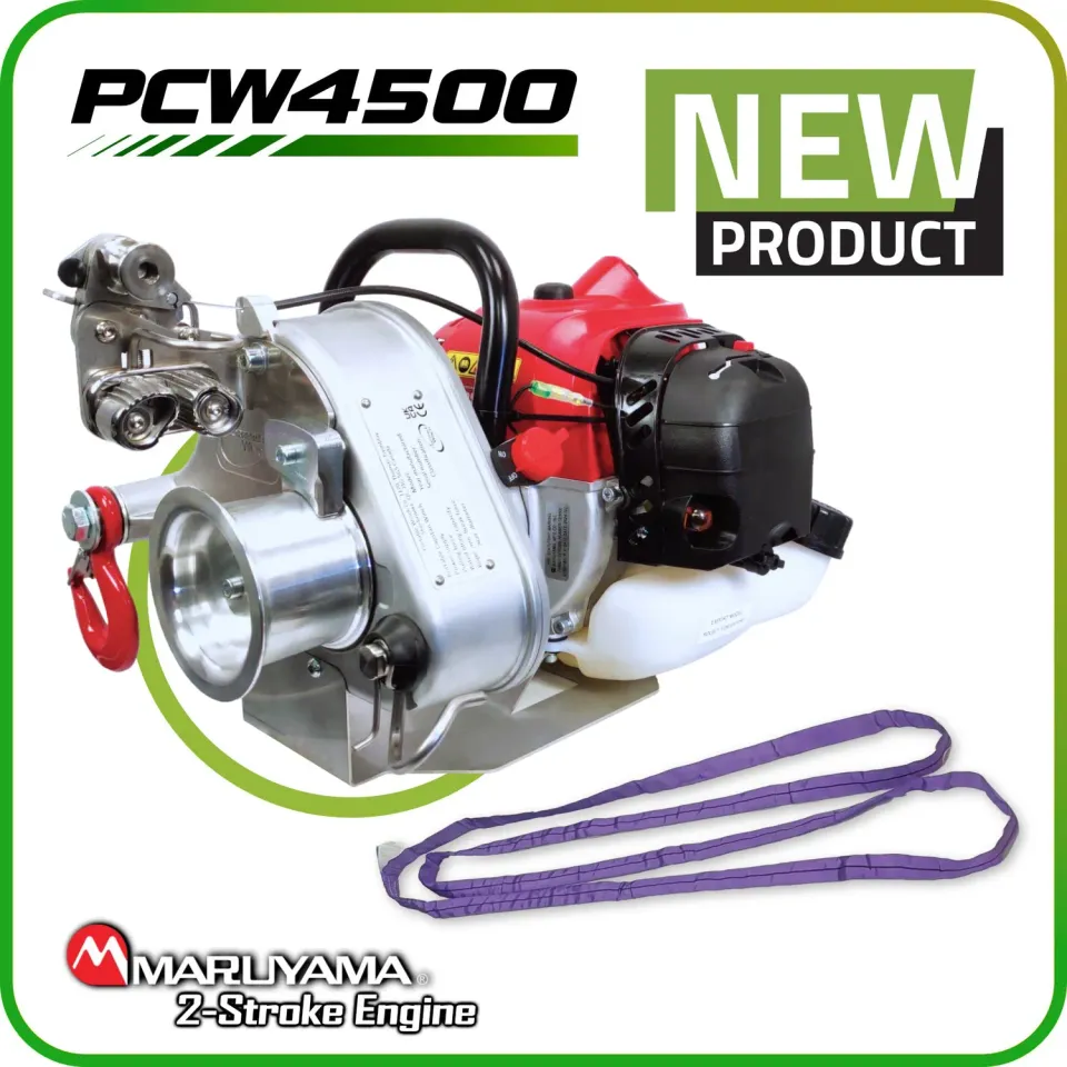 Portable Winch PCW4500 treuil essence 50 cm3 avec élingue