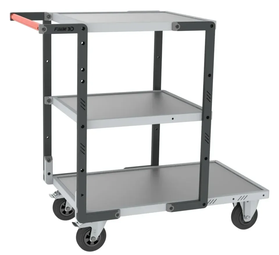 Fimm Flatpack servante 3 plateaux galva 250 kg modulable