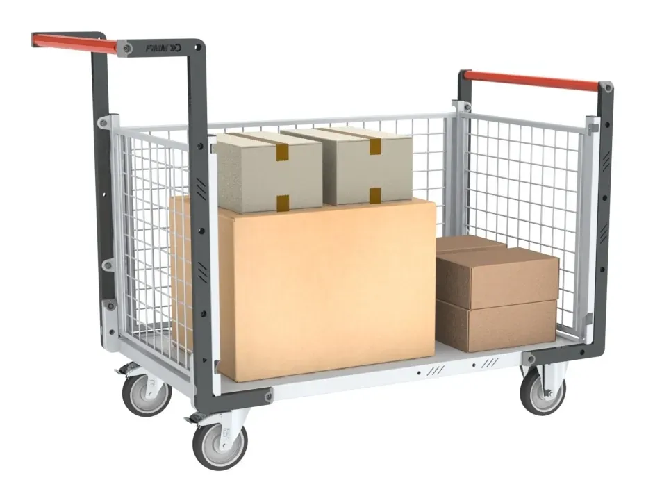 Fimm chariot grillagé 2 dossiers 1 ridelle 250 kg bois