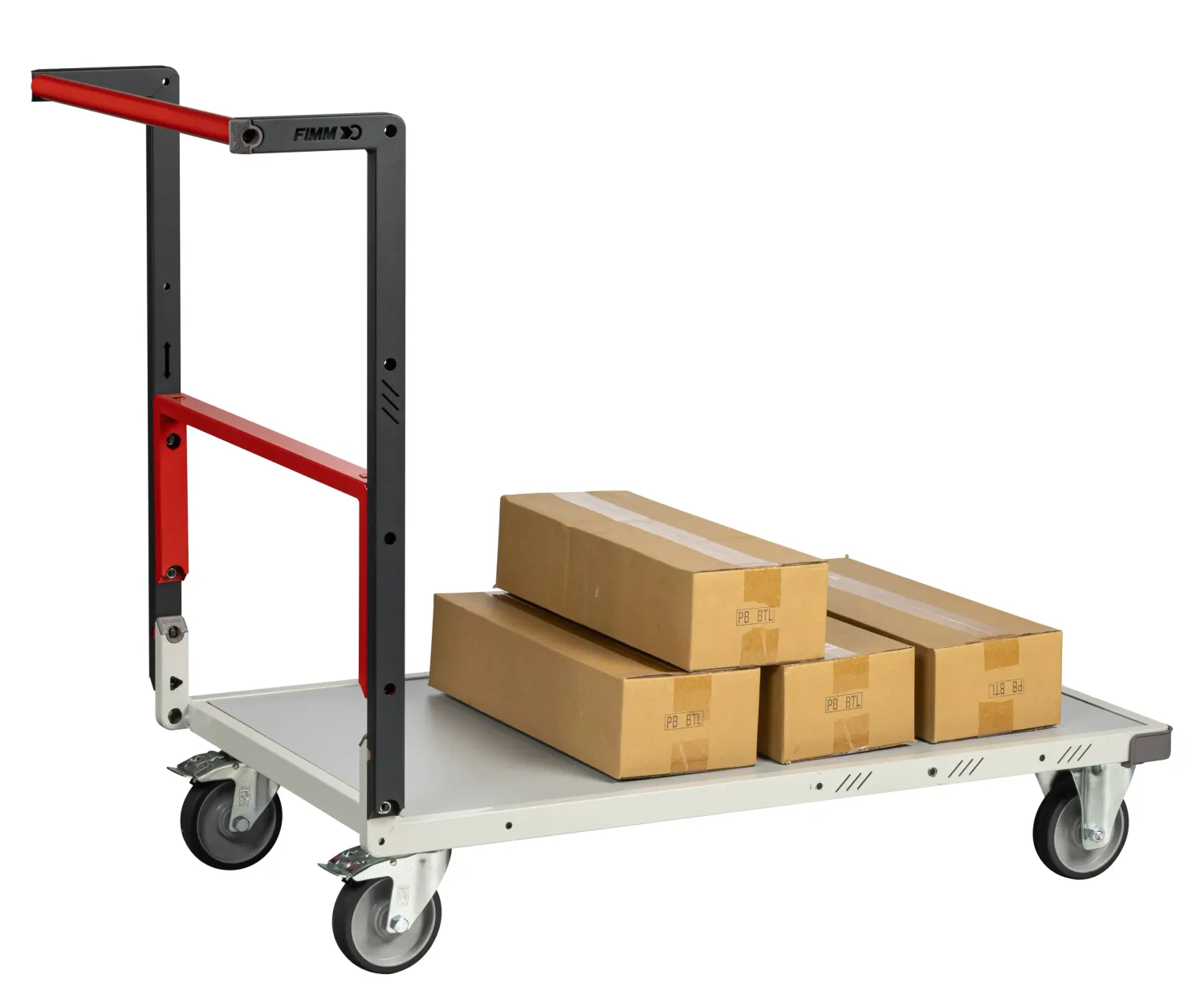 Fimm chariot plateau mélaminé dossier repliable 250 kg
