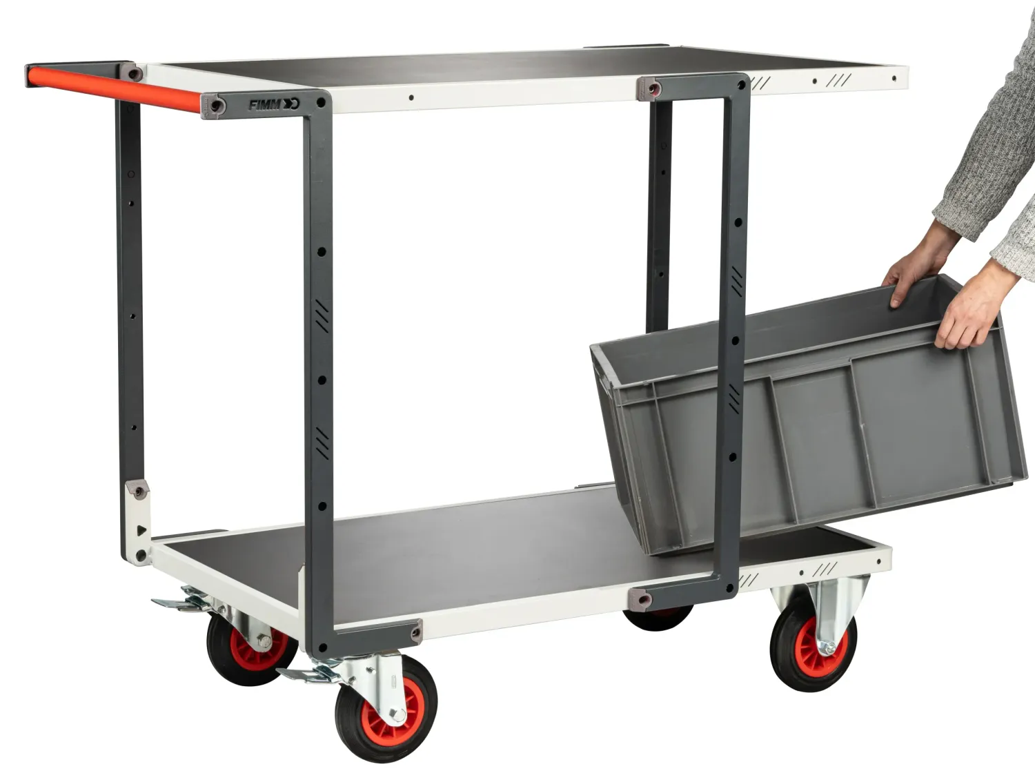 Fimm servante Flatpack 2 plateaux tôle 400 kg galvanisée