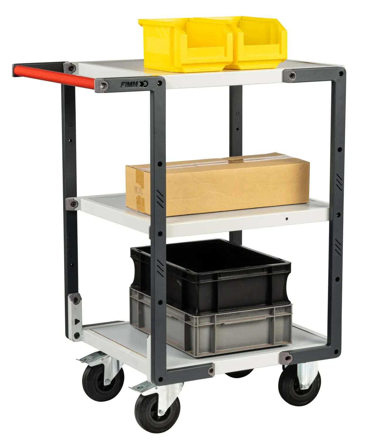 Fimm servante flatpack 3 plateaux mélaminé 250 kg