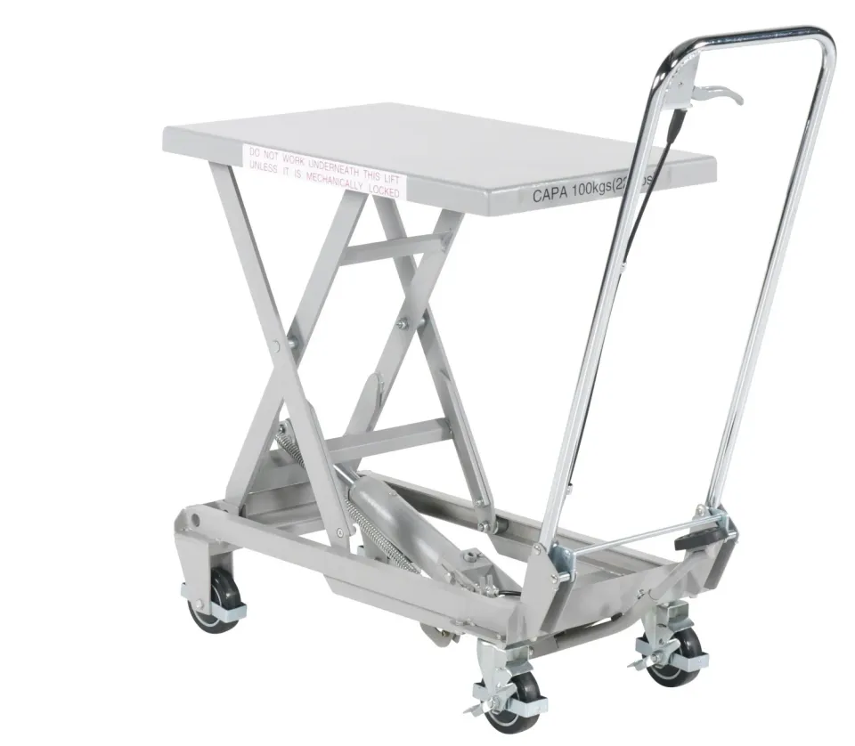 Fimm table élévatrice manuelle alu 100 kg 23 kg
