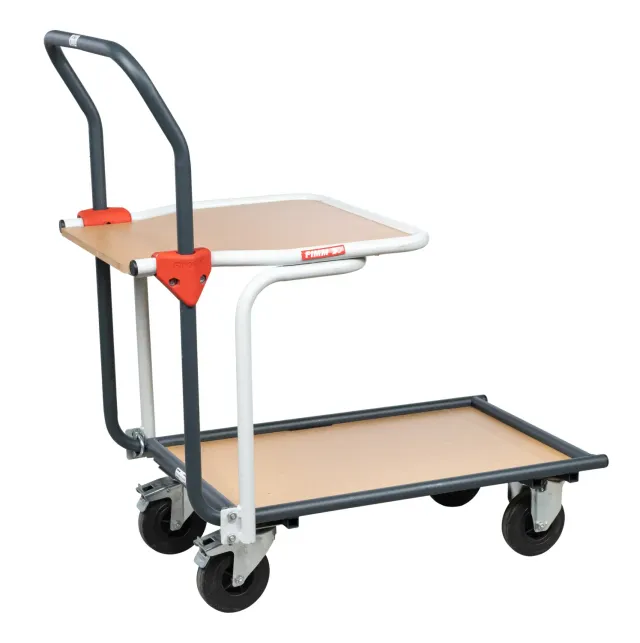 Fimm 2 plateaux chariot 250 kg bois 320x450 + 720x450 mm