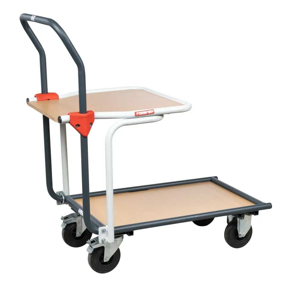 Fimm 2 plateaux chariot 250 kg bois 320x450 + 720x450 mm