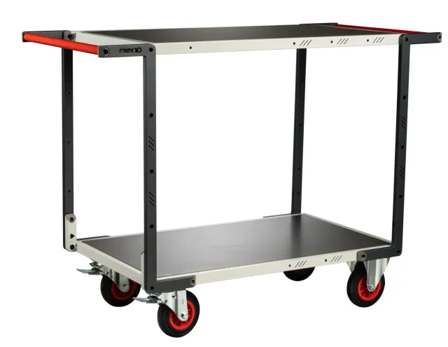 Fimm Flatpack servante 2 plateaux galva 400 kg double poignée