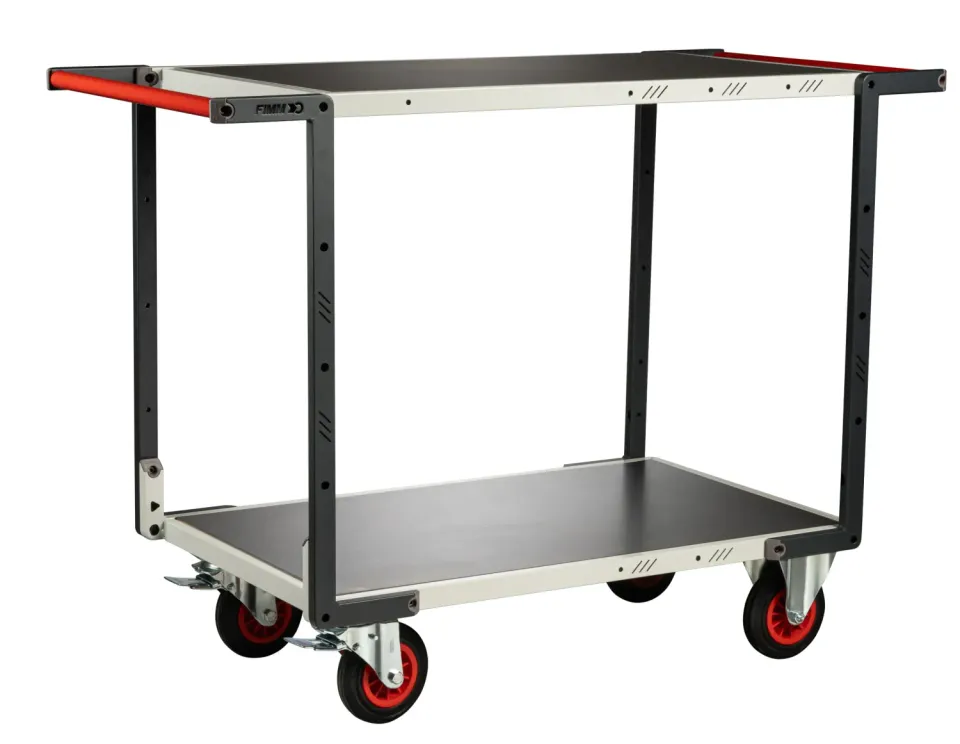 Fimm Flatpack servante 2 plateaux galva 400 kg double poignée