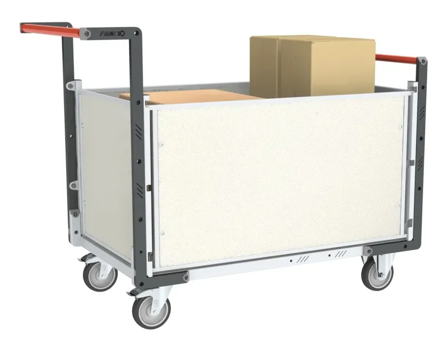 Fimm chariot PP alvéolaire 250 kg 2 dossiers 2 ridelles
