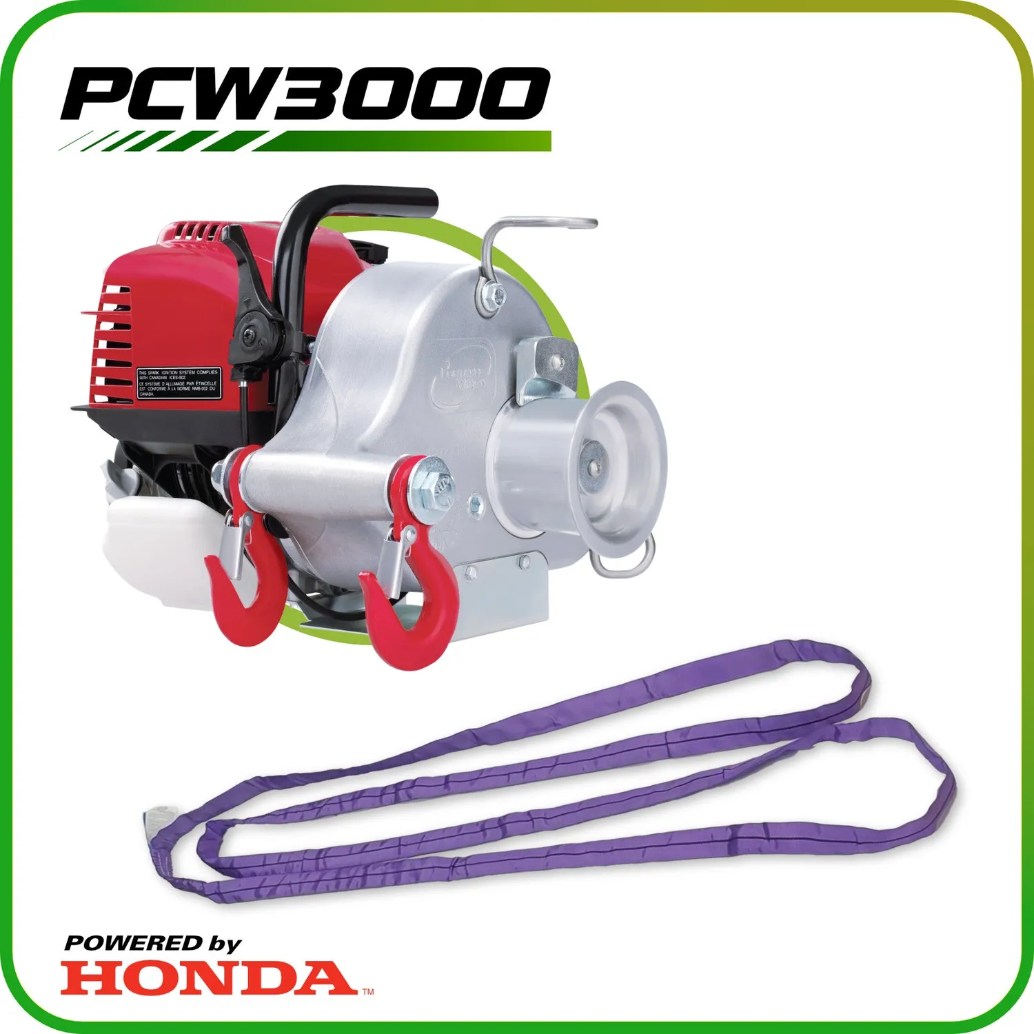 Portable Winch PRO PCW3000 treuil essence 700 kg avec élingue