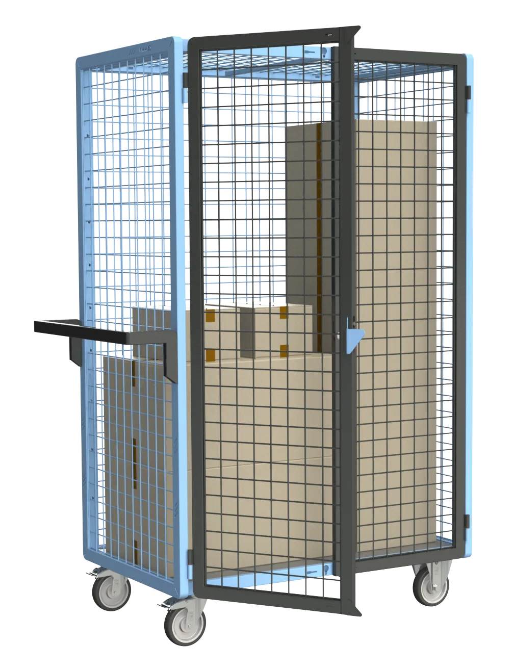 Fimm servante grillagée 4 côtés 500 kg verrouillable galva