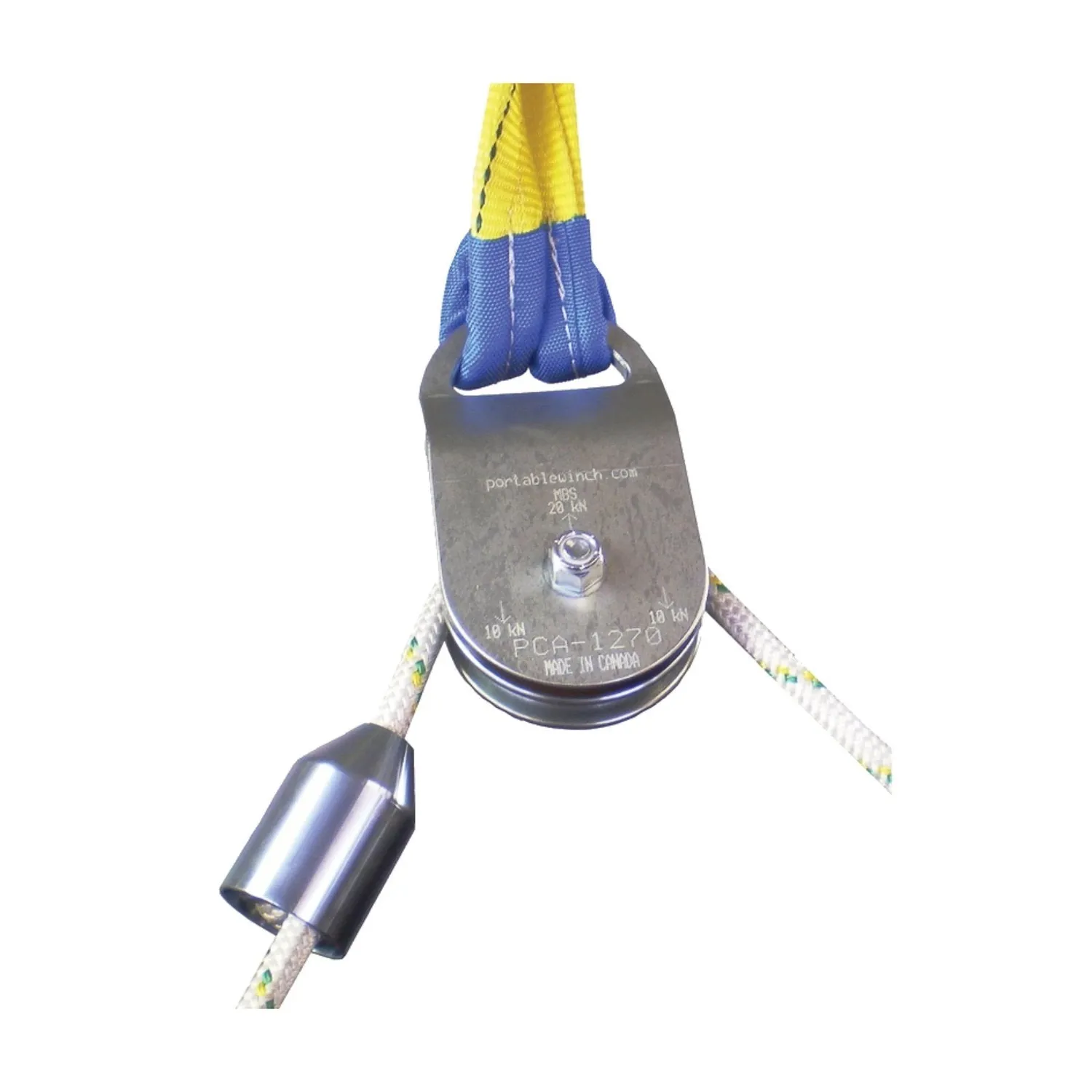 Portable Winch déclencheur poulie renvoi treuil forestier