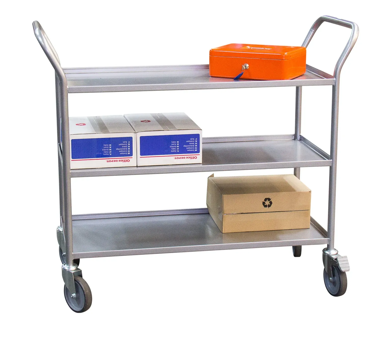 Fimm Desserte 3 plateaux tôle rebord 935x435 mm 200 kg