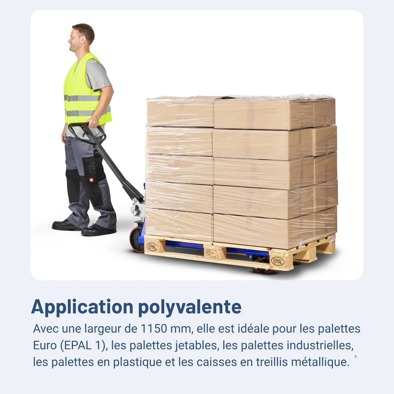 Pallit Scale+ transpalette peseur 2500 kg 1150 mm 0,5 kg