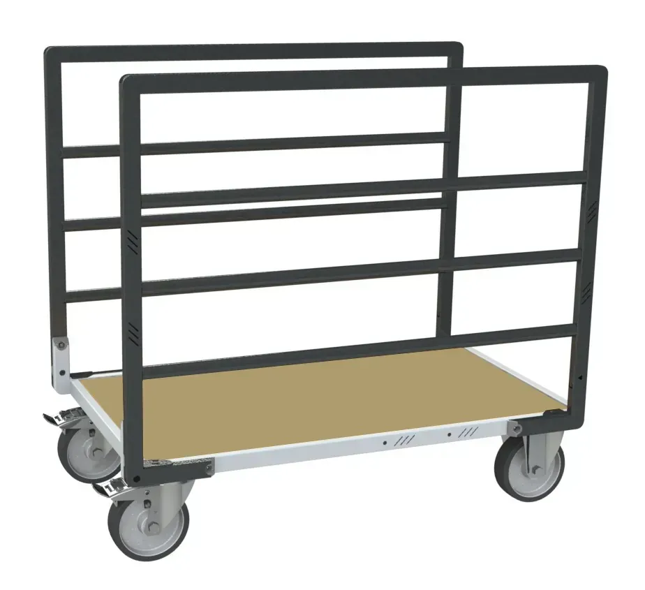 Fimm modulaire chariot 2 ridelles plateau bois 500 kg