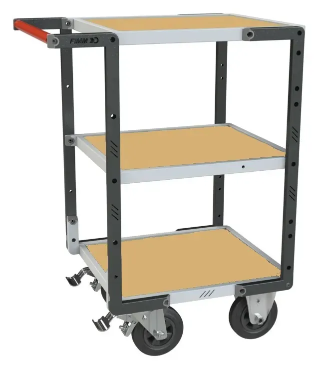 Fimm Flatpack servante 3 plateaux médium 400 kg