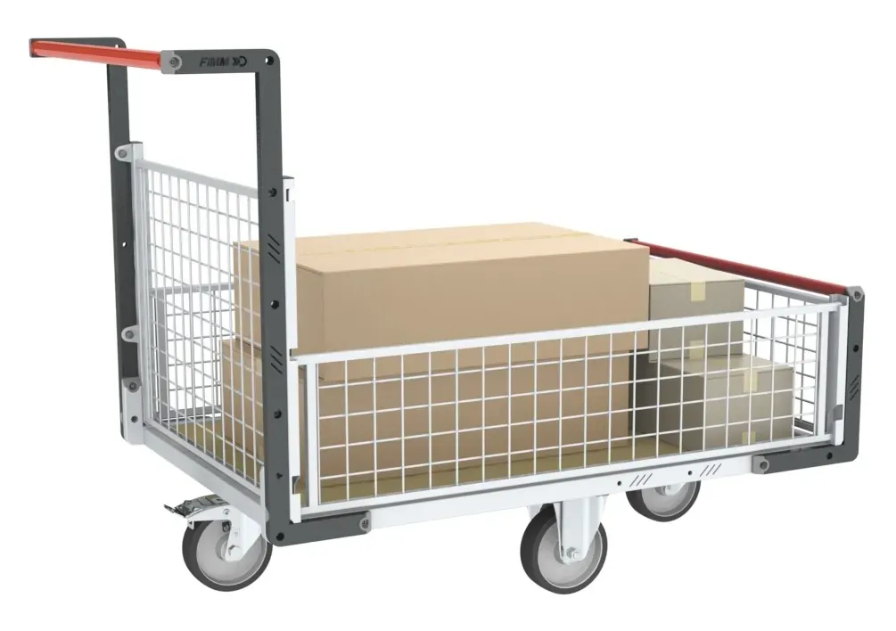 Fimm Modulaire Grillagé chariot 1200x800 500 kg 3 ridelles
