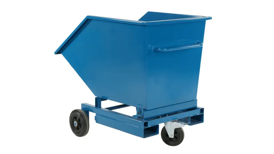 Fimm benne roulante basculement manuel 300 L fourches
