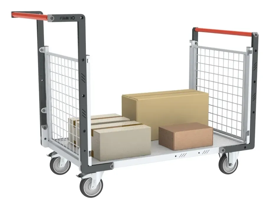 Fimm grillagé 2 dossiers plateau bois chariot 250 kg