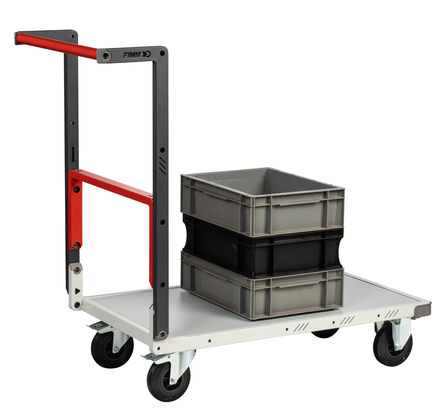Fimm chariot plateau mélaminé dossier repliable 250 kg