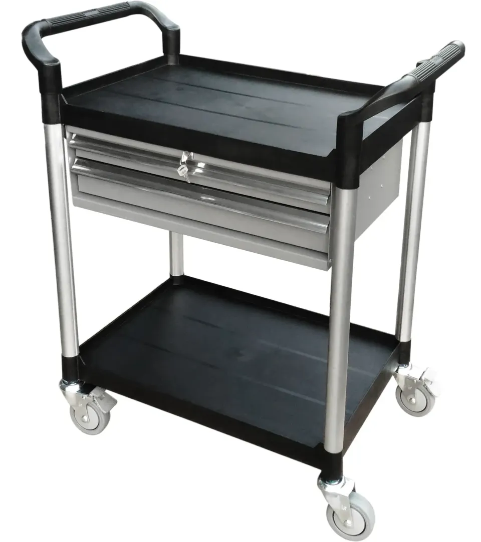 Fimm desserte 2 plateaux plastique 2 tiroirs 250 kg