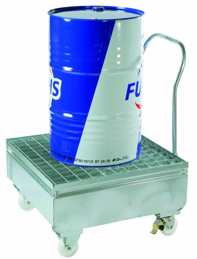Fimm Chariot rétention acier galvanisé 220 L 2 fûts