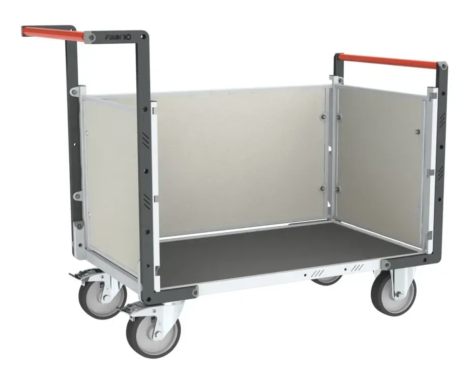Fimm Chariot modulaire PP 2 dossiers ridelle 500 kg bois