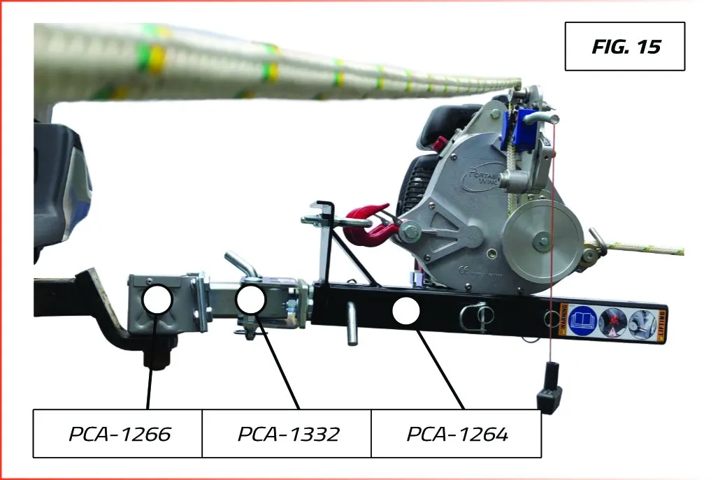 Portable Winch PCA-1264 support treuil tire verticale PCH1000