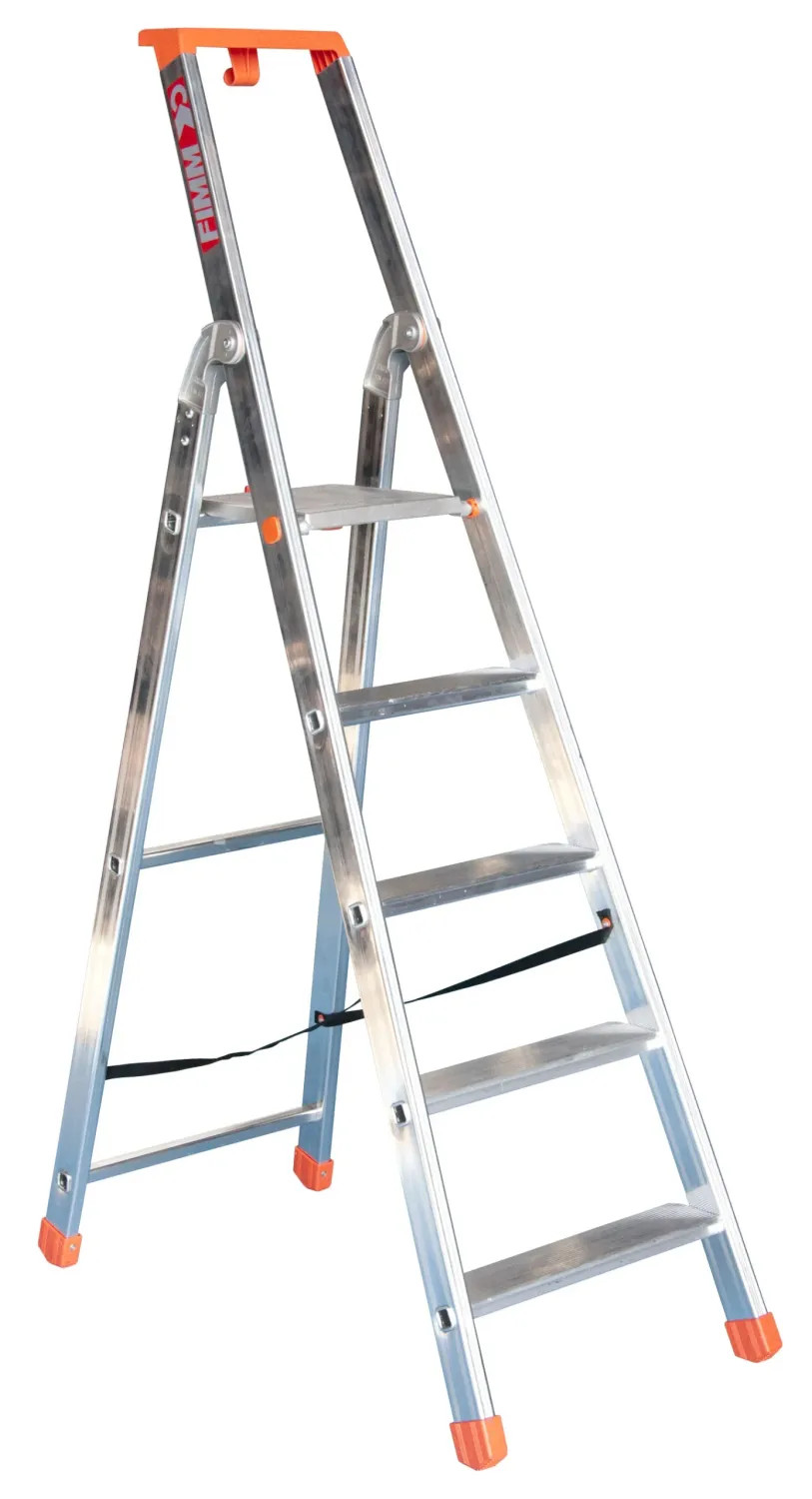 Fimm Escabeau aluminium 3-13 marches 150 kg pliable