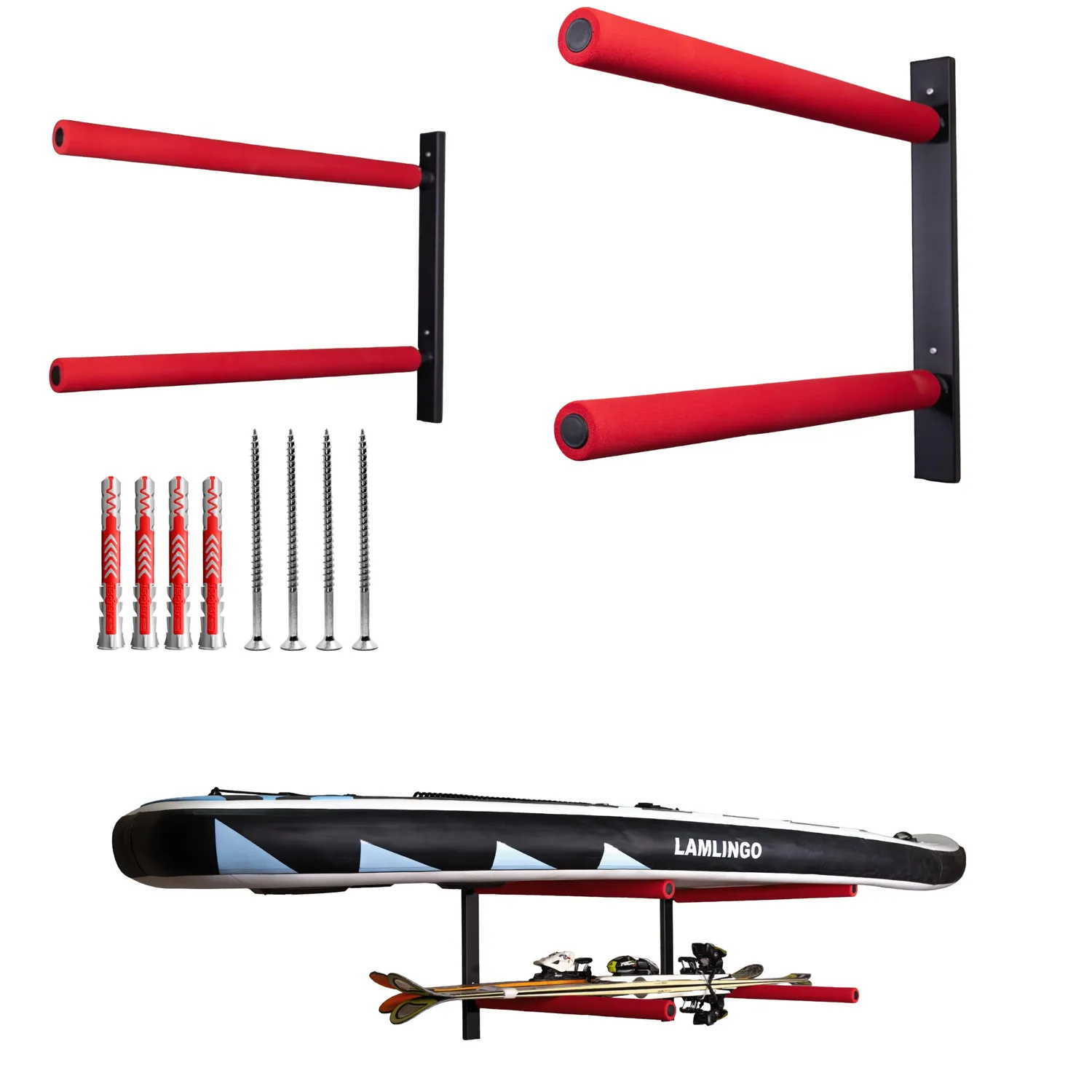 Pallit support mural coffre de toit pivotant double 40 kg