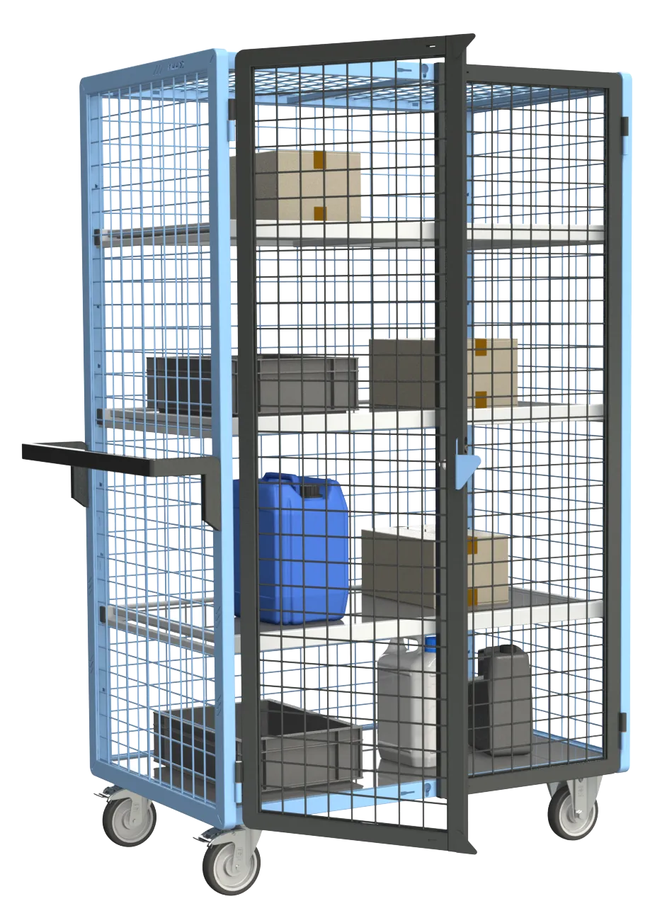 Fimm servante grillagée 4 côtés 3 étagères 500 kg
