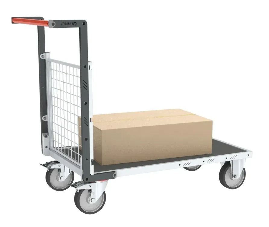 Fimm chariot grillagé 500 kg plateau bois antidérapant