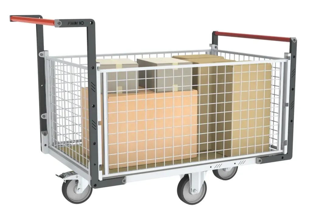 Fimm chariot grillagé 1200x800 bois 500 kg roues losange