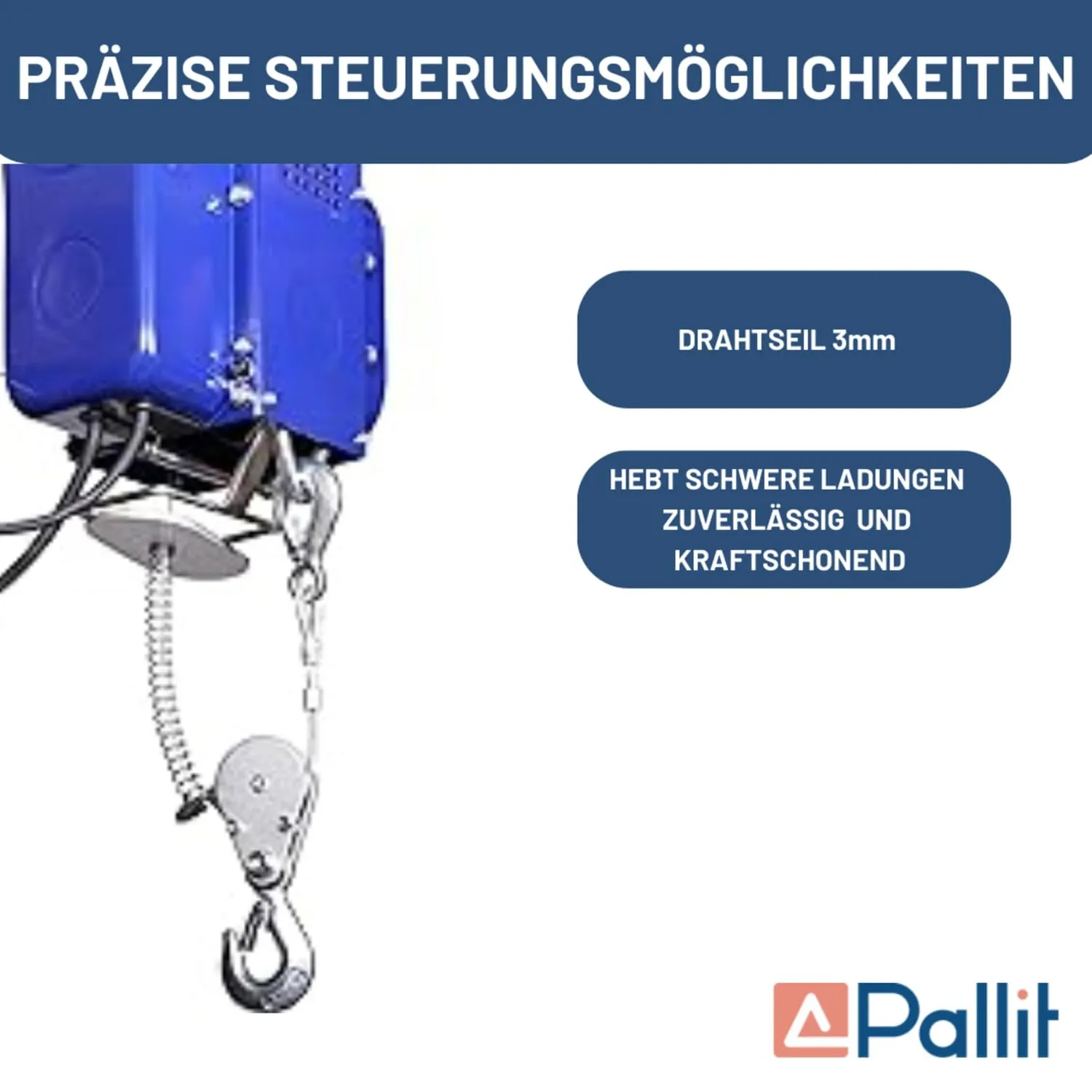 Pallit MOBILE treuil électrique 100/200 kg câble 12 m